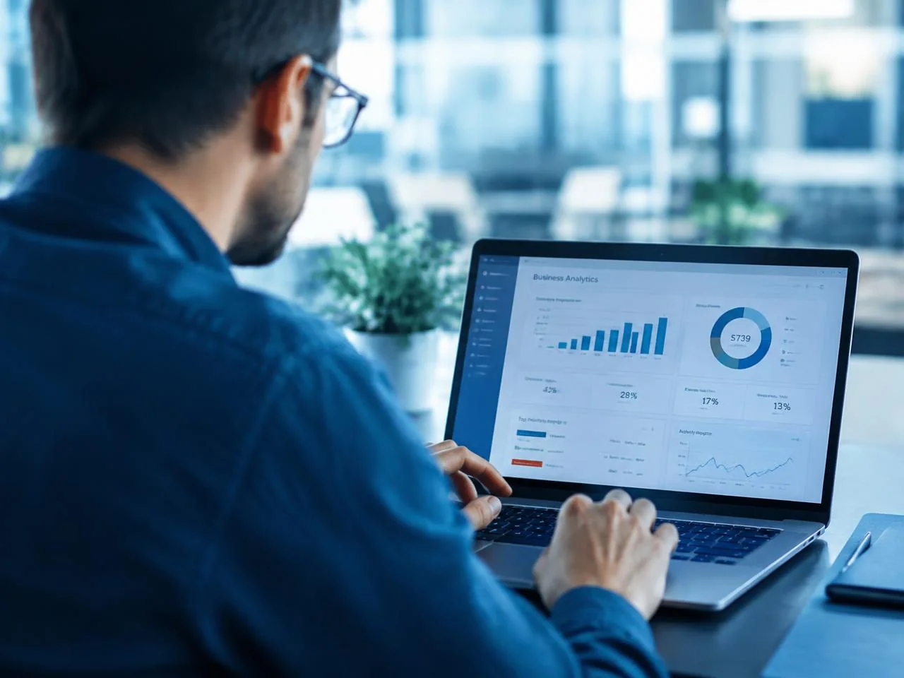 Personne consultant la plateforme sur un ordinateur